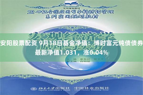 安阳股票配资 9月18日基金净值：博时富元纯债债券最新净值1.031，涨0.04%