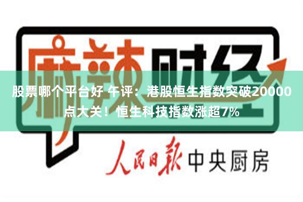 股票哪个平台好 午评：港股恒生指数突破20000点大关！恒生科技指数涨超7%