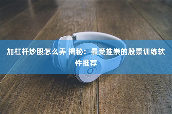 加杠杆炒股怎么弄 揭秘：最受推崇的股票训练软件推荐