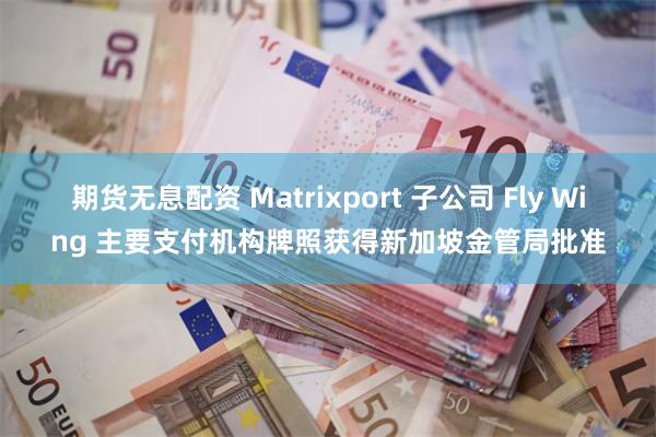 期货无息配资 Matrixport 子公司 Fly Wing 主要支付机构牌照获得新加坡金管局批准