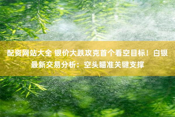 配资网站大全 银价大跌攻克首个看空目标！白银最新交易分析：空头瞄准关键支撑